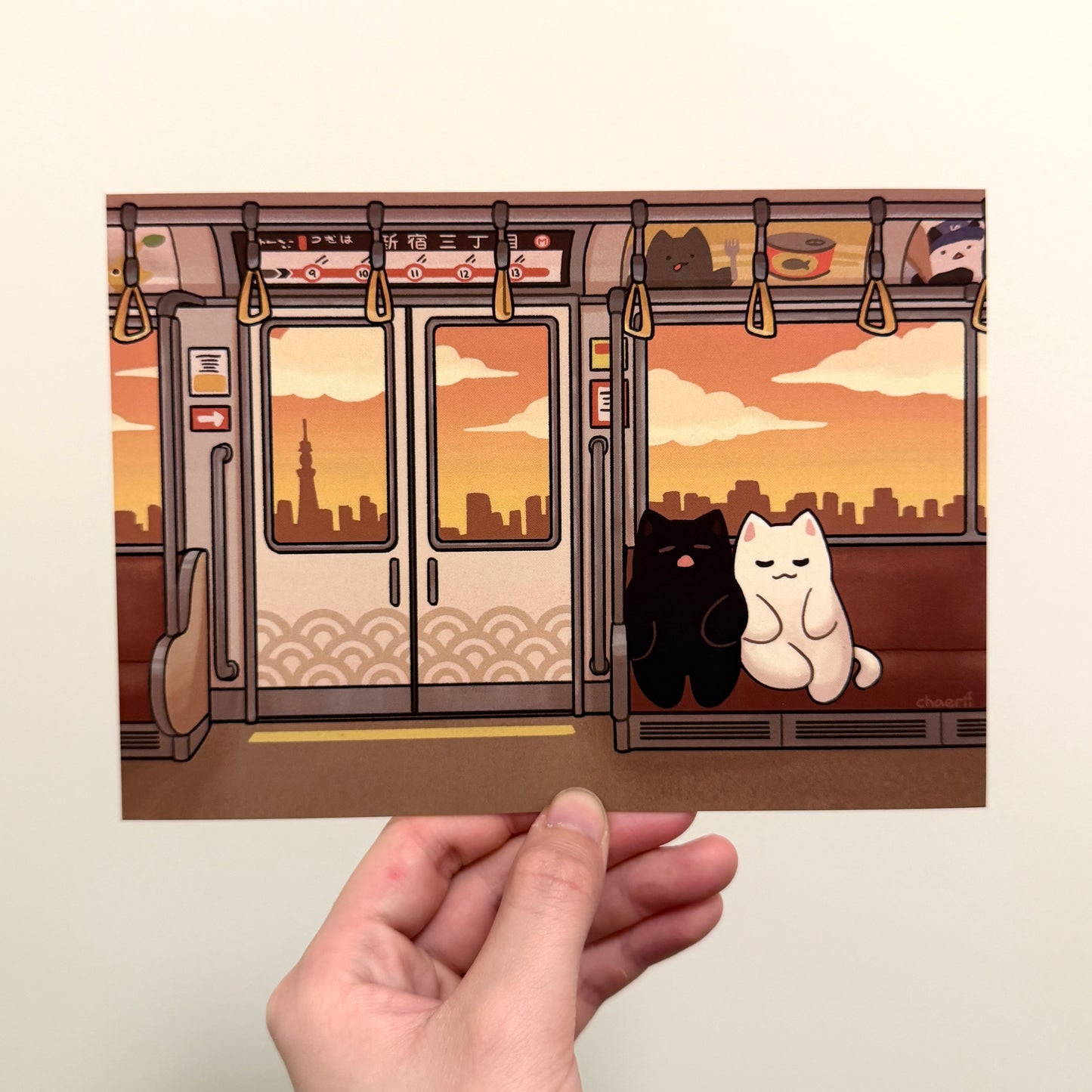 sunset train print 2507