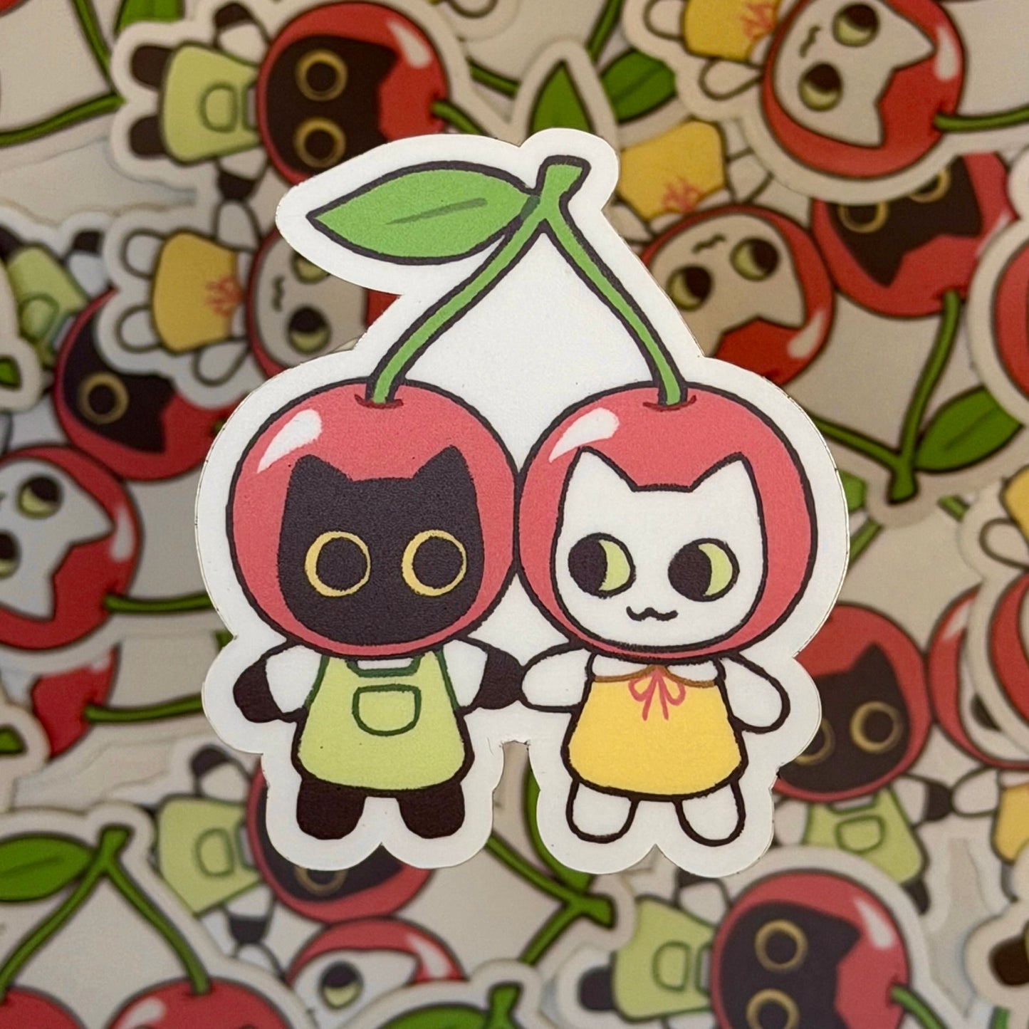 cherry twins sticker