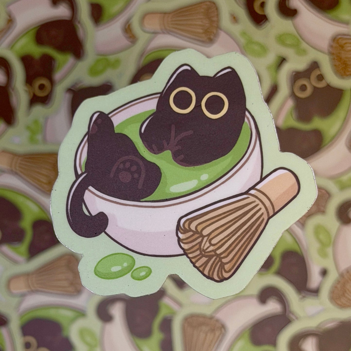 matcha cat sticker