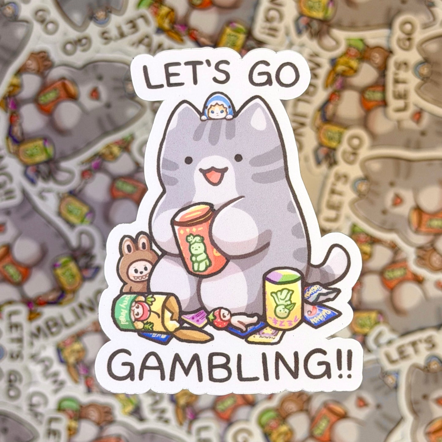 blind box cat sticker