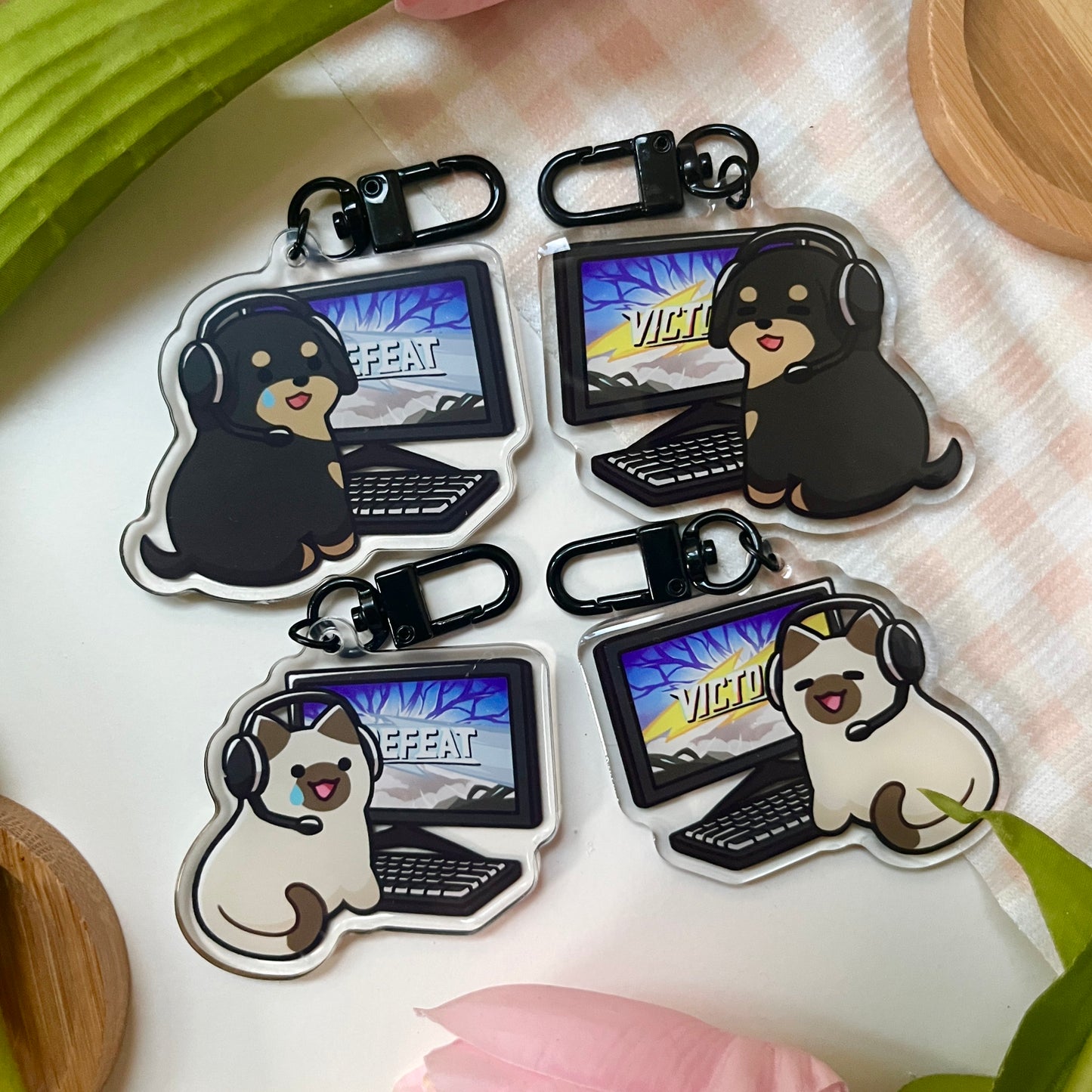marvel rivals gamer pet keychain
