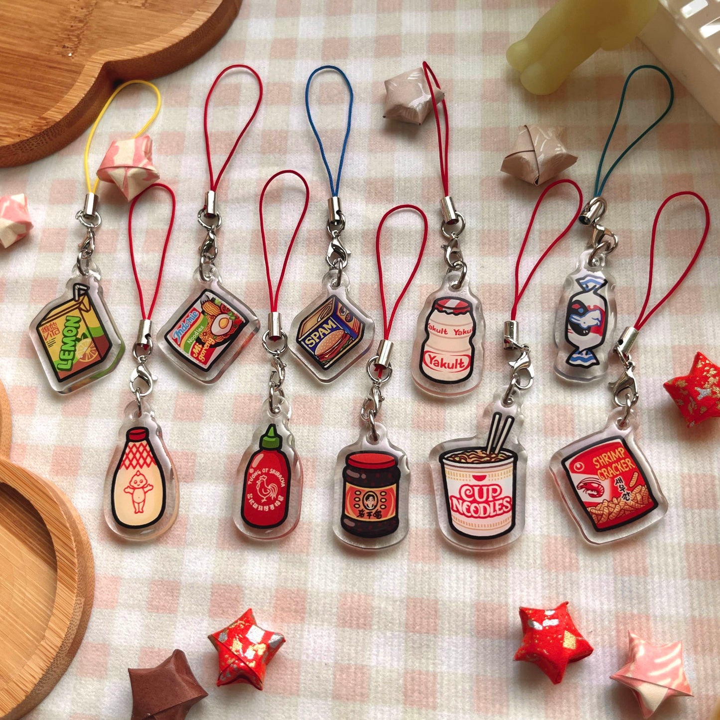 asian snack/pantry phone charms