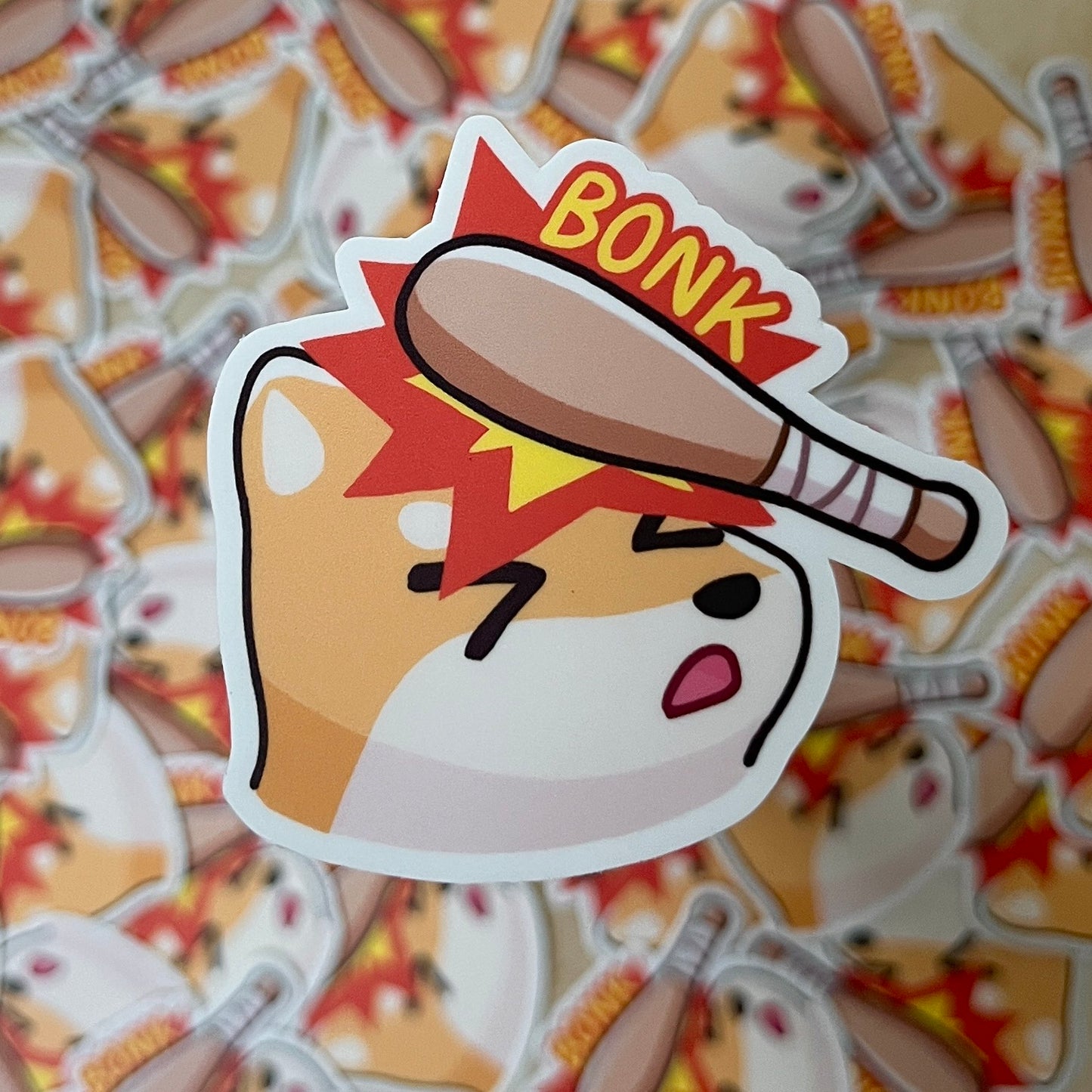 bonk dog sticker