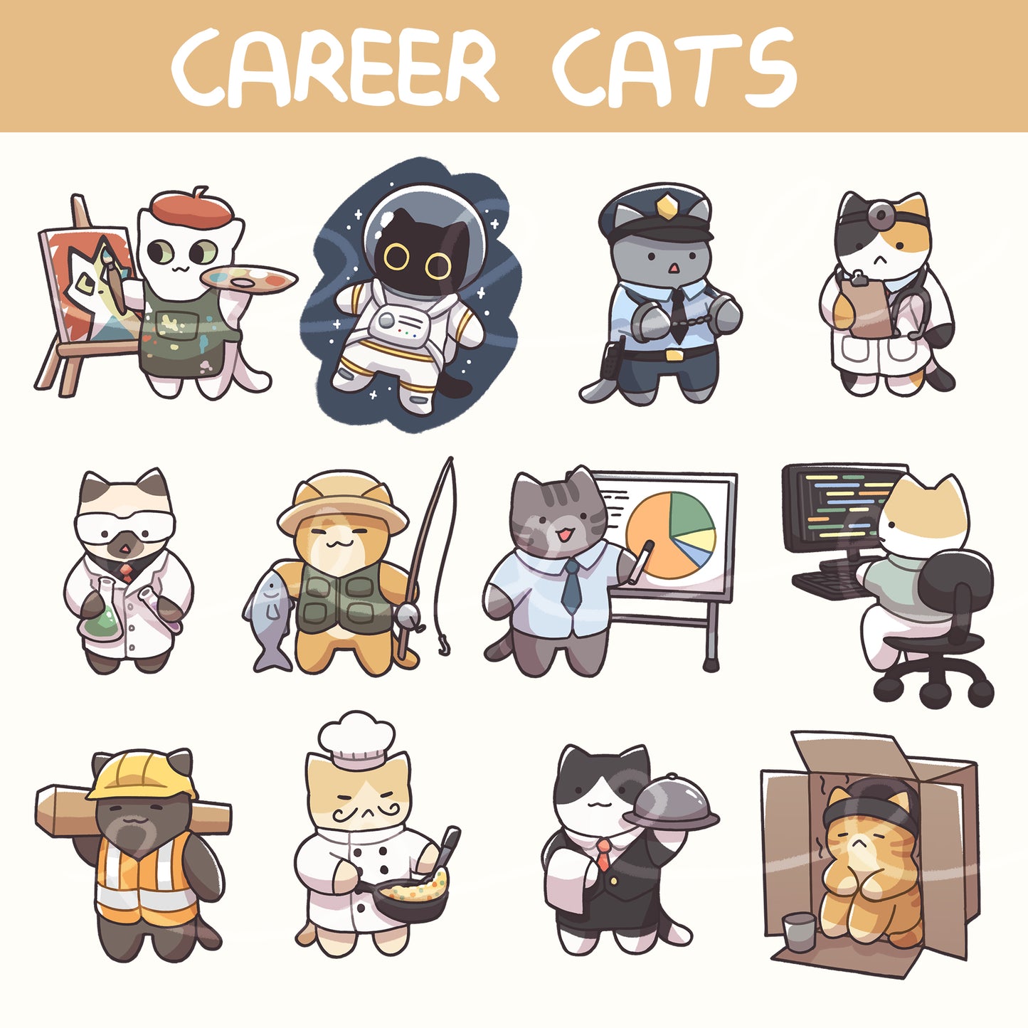 career cat stickers
