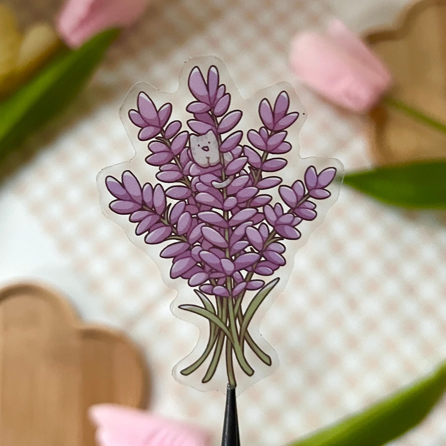 lavender clear sticker