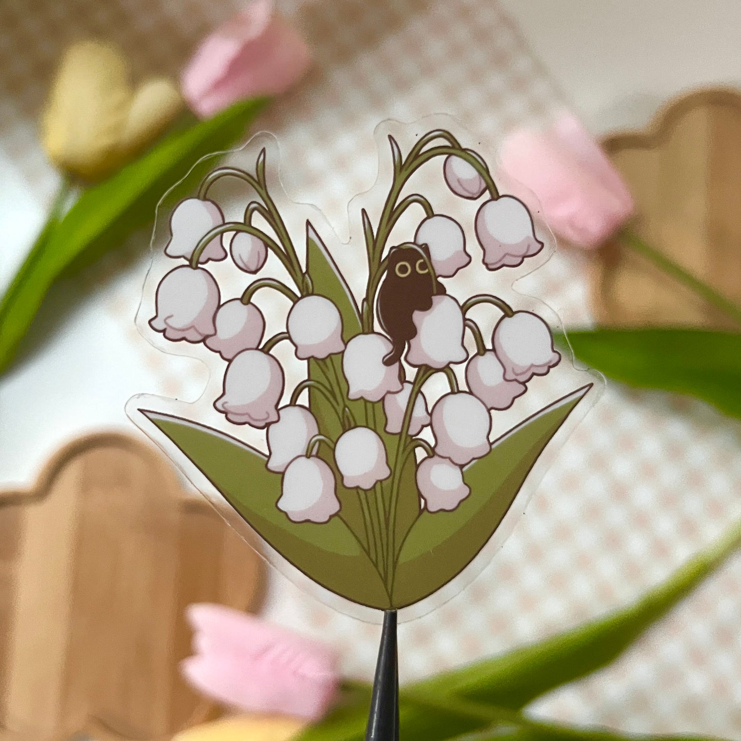 lily of the valley clear sticker
