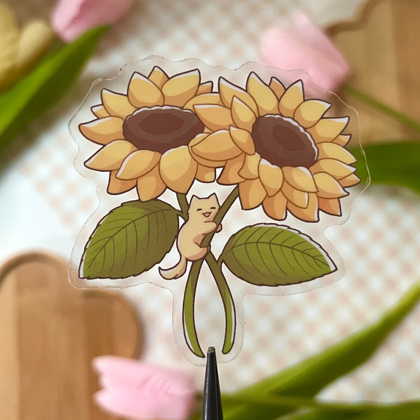 sunflower clear sticker