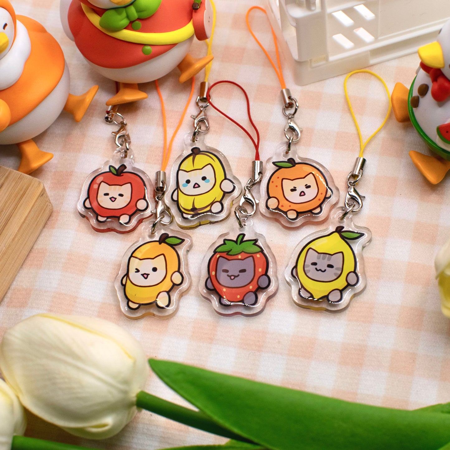 produce cat phone charms