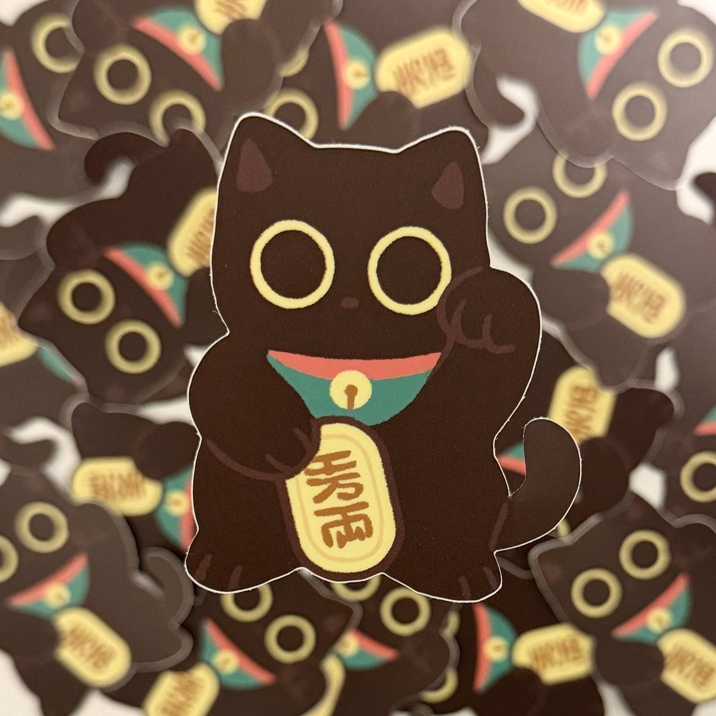 lucky cat sticker