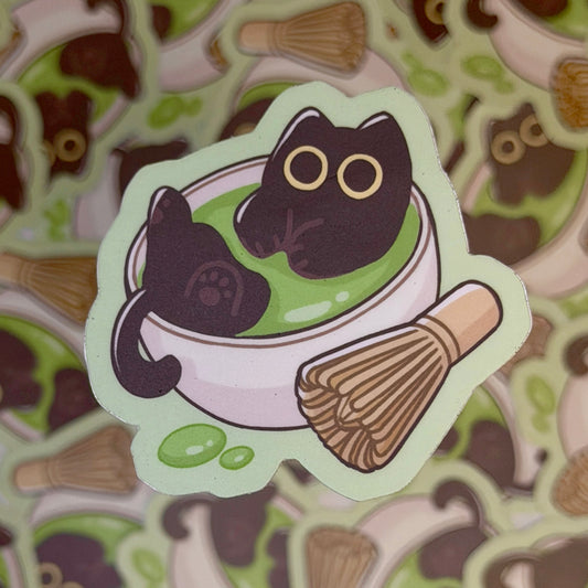matcha cat sticker