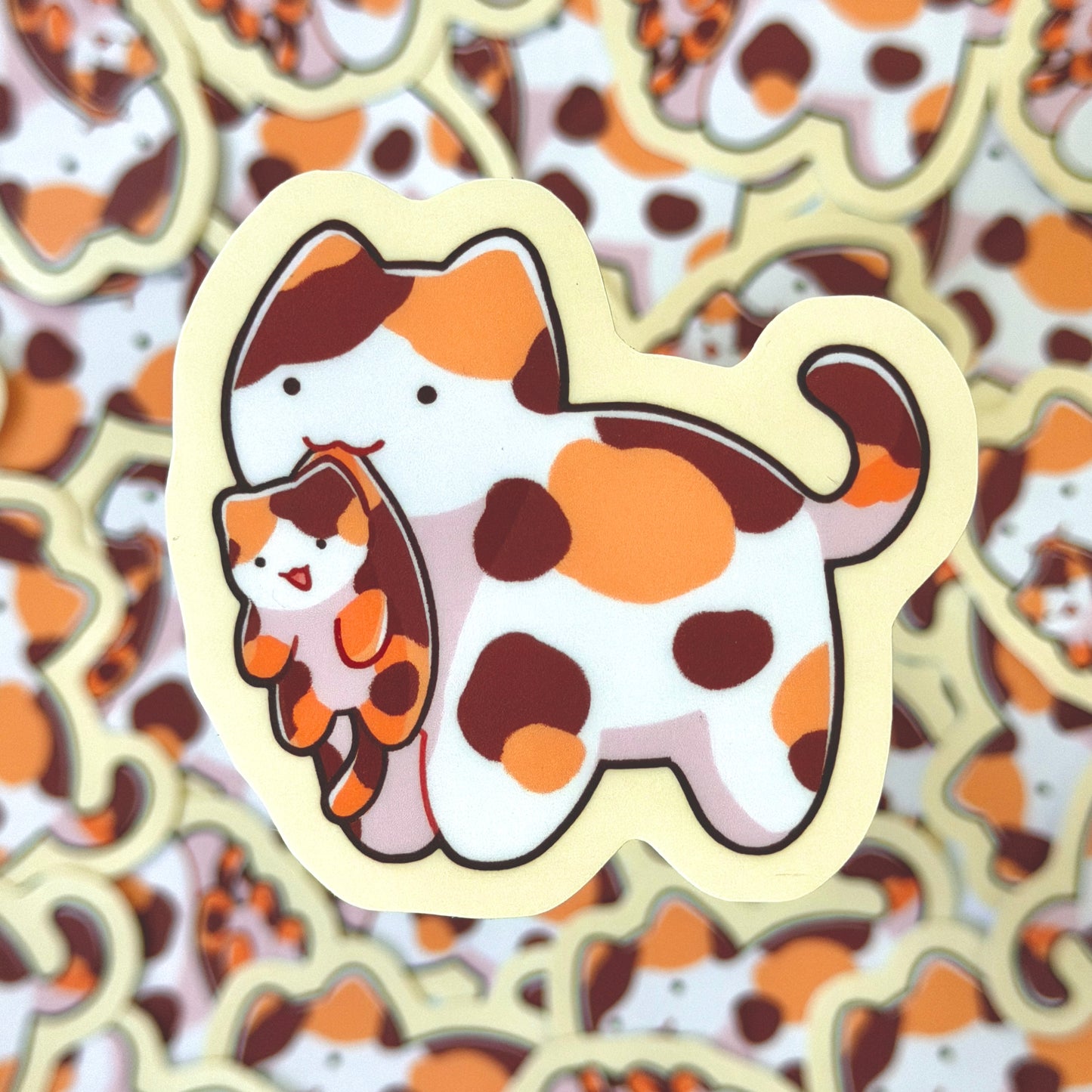 mama and kitty sticker