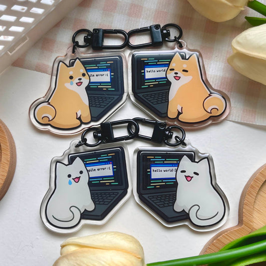 coding pet keychains