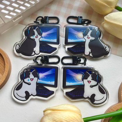 genshin gamer pet keychains