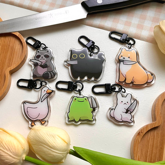 knife friends keychains