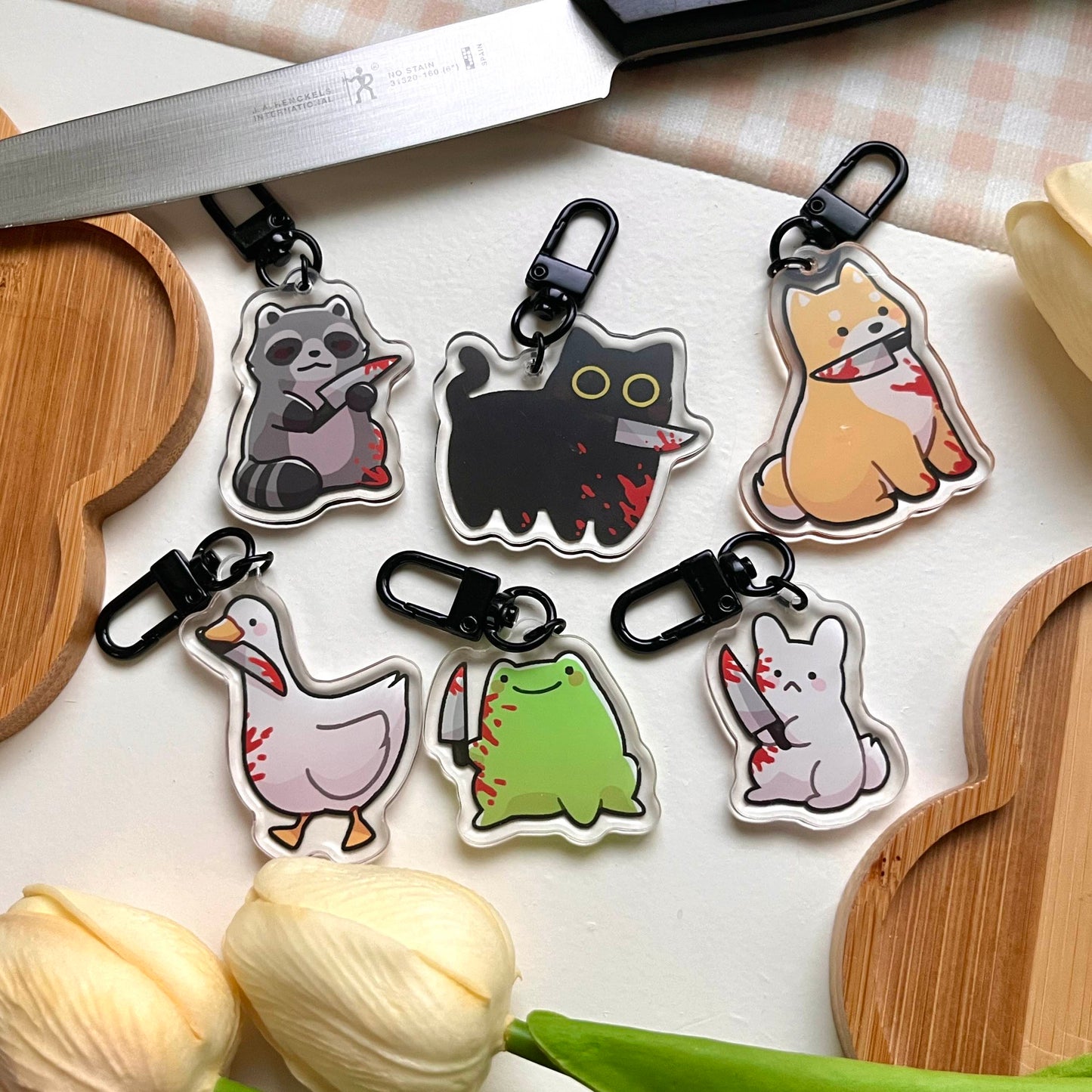 knife friends keychains