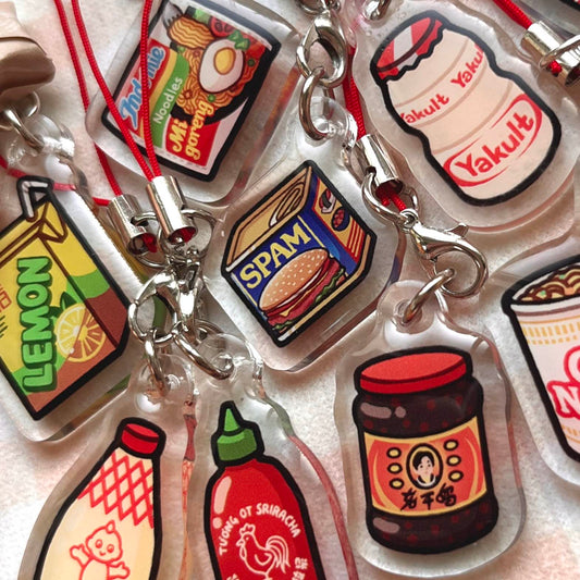 asian snack/pantry phone charms