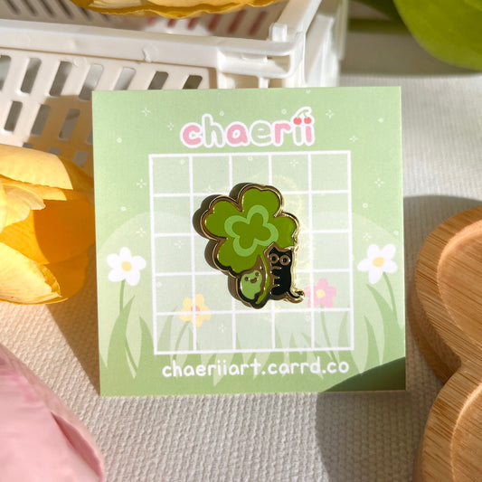 clover enamel pin