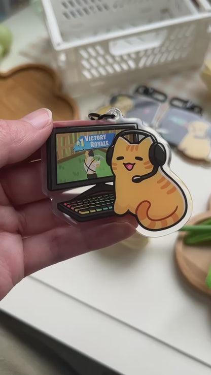 fortnite gamer pet keychains