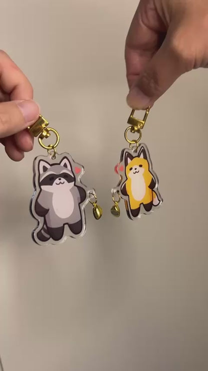 mix and match heart link keychains