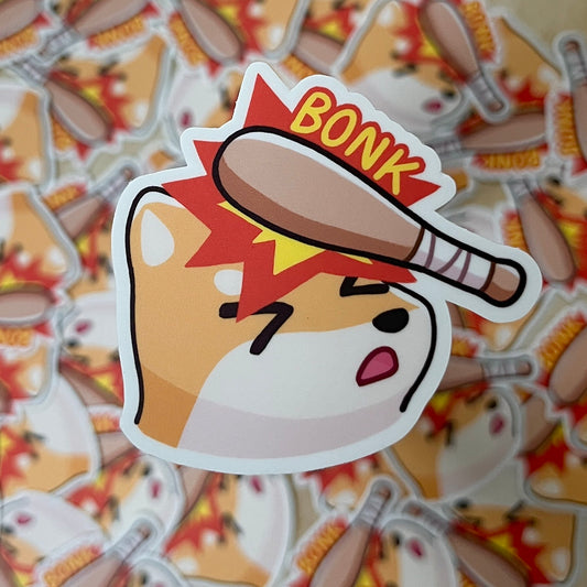 bonk dog sticker