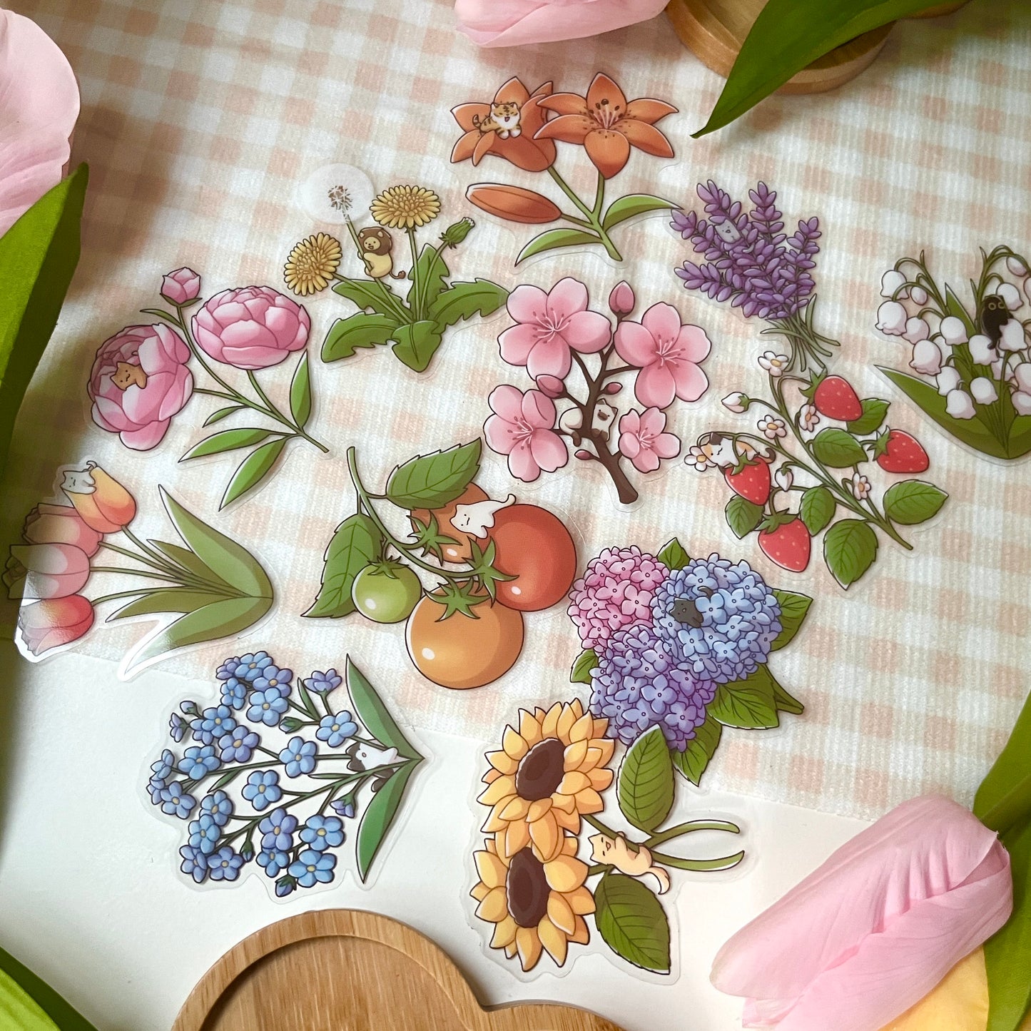 peony clear sticker