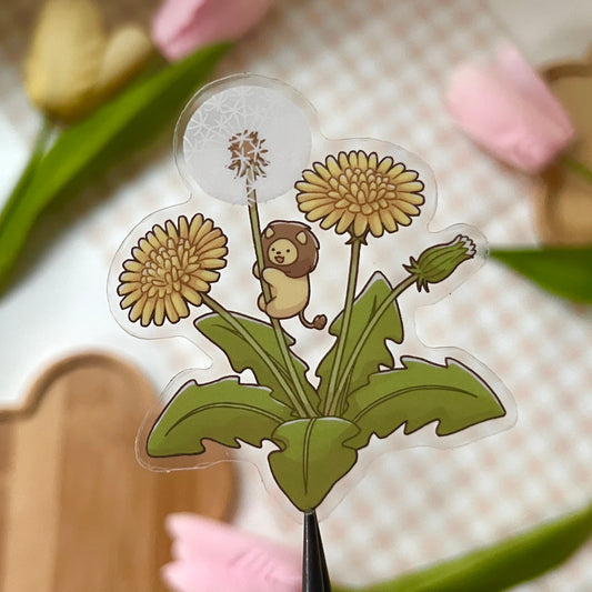 dandelion clear sticker
