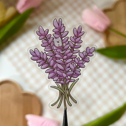 lavender clear sticker