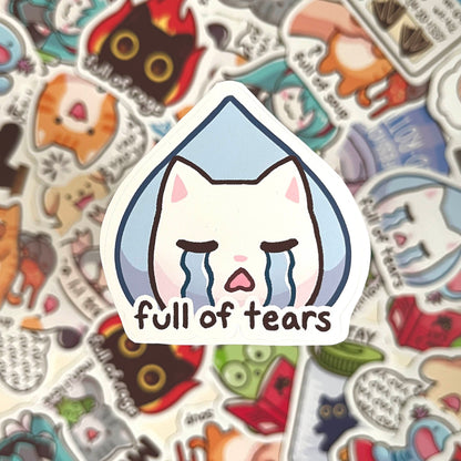 full of tears sticker