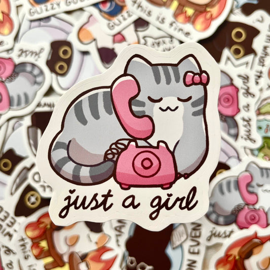 just a girl sticker