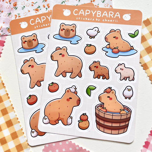 capybara sticker sheet