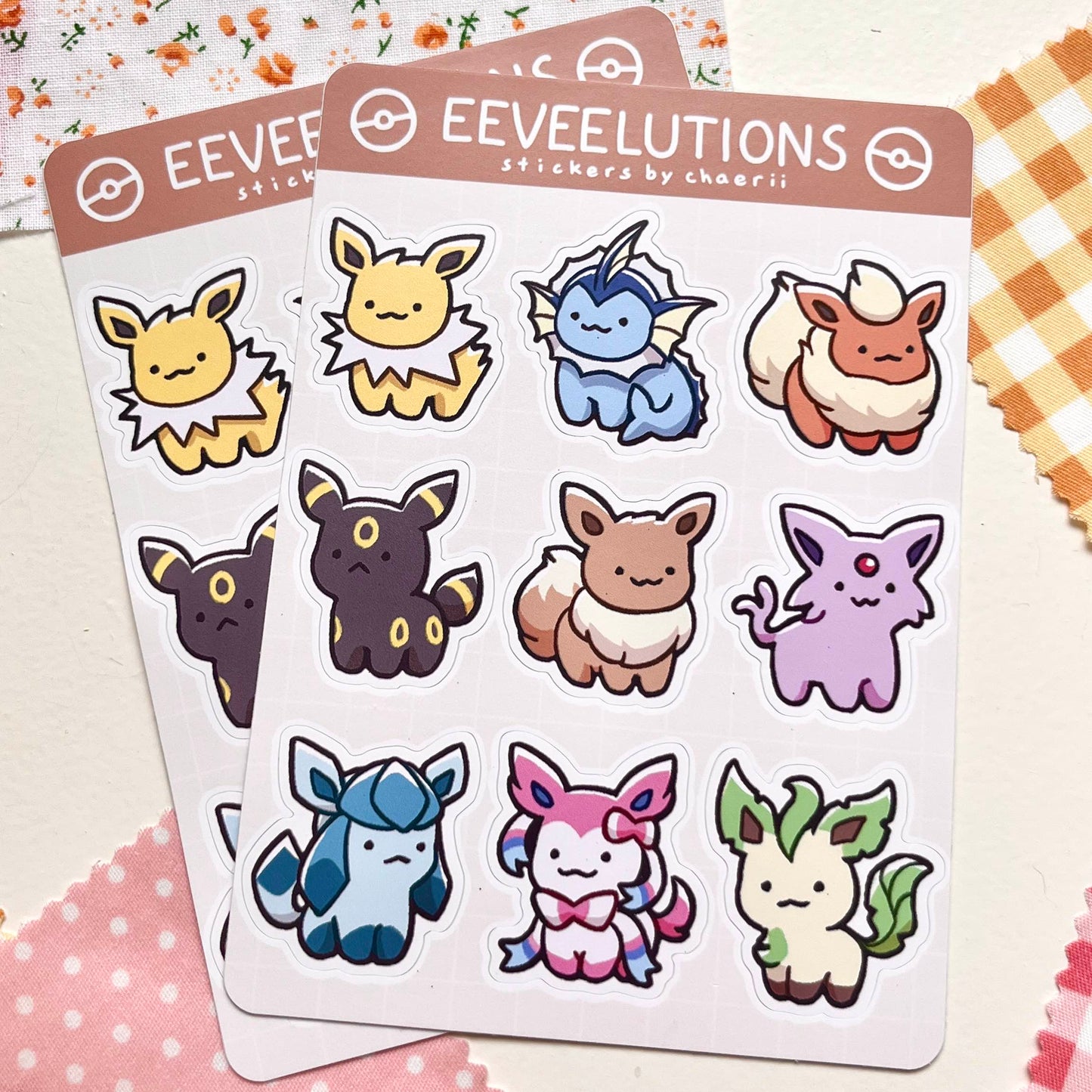 eeveelutions sticker sheet