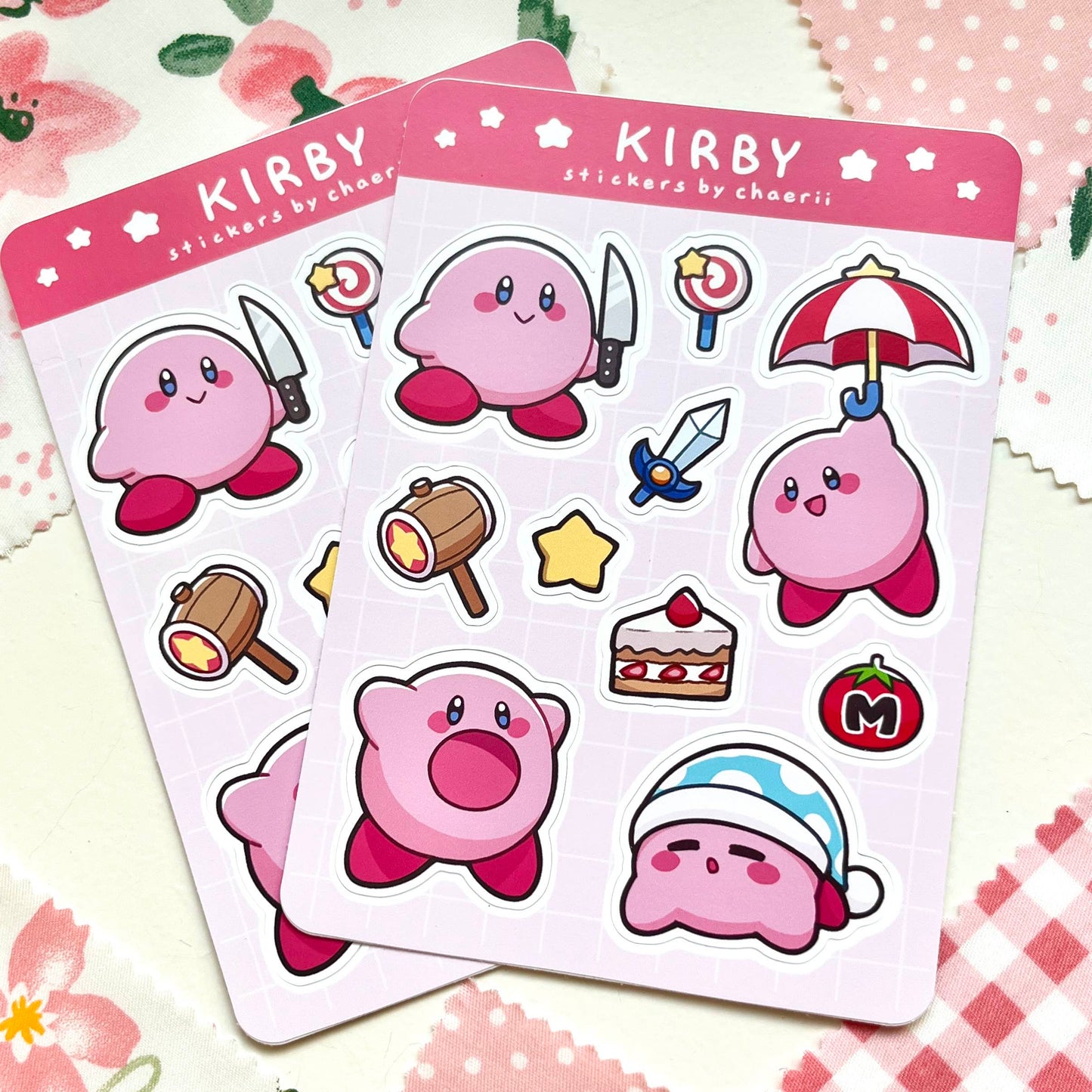 kirby sticker sheet