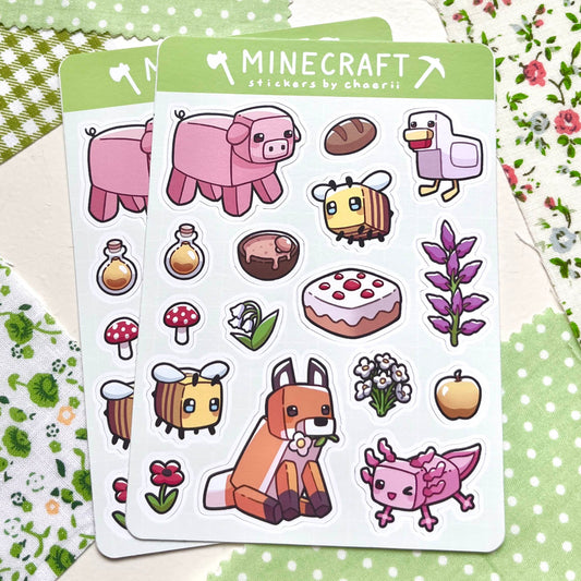 minecraft sticker sheet