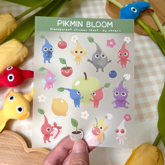 pikmin bloom clear sticker sheet