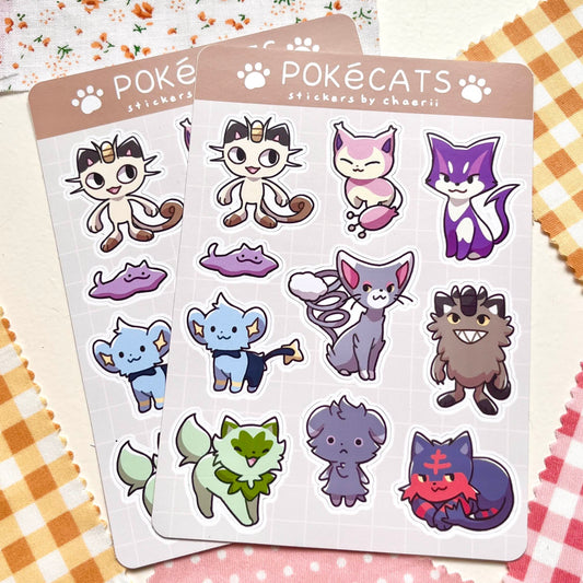 pokecats sticker sheet