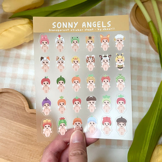 sonny angel clear sticker sheet